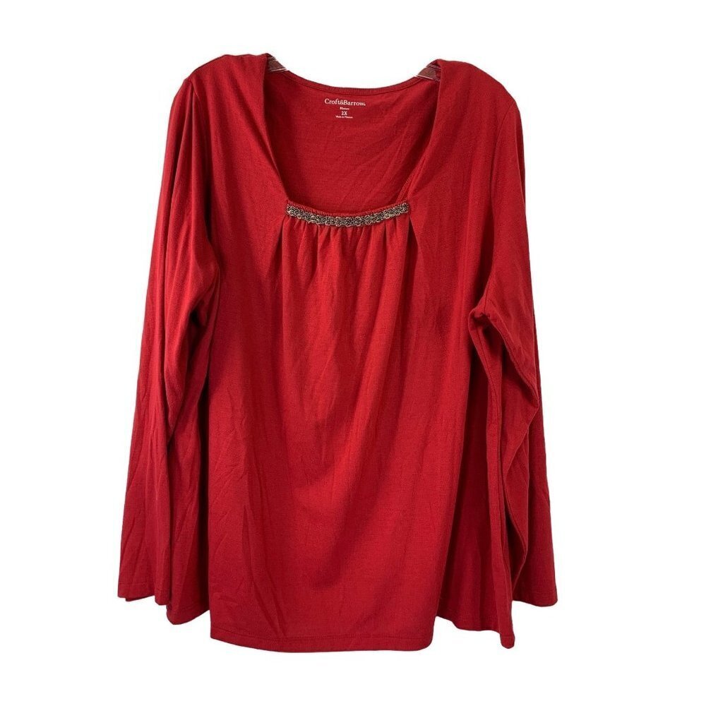 Croft & Barrow Women's Red Top